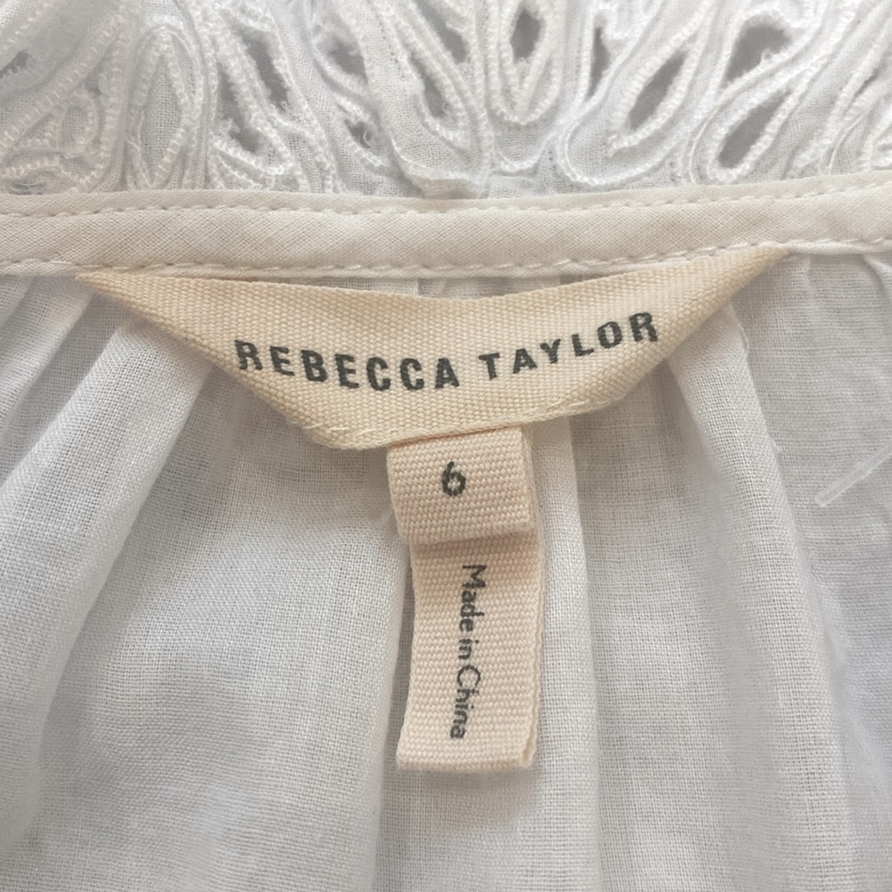 Rebecca Taylor Nouveau Eyelet Cotton Top - Picture 6 of 14